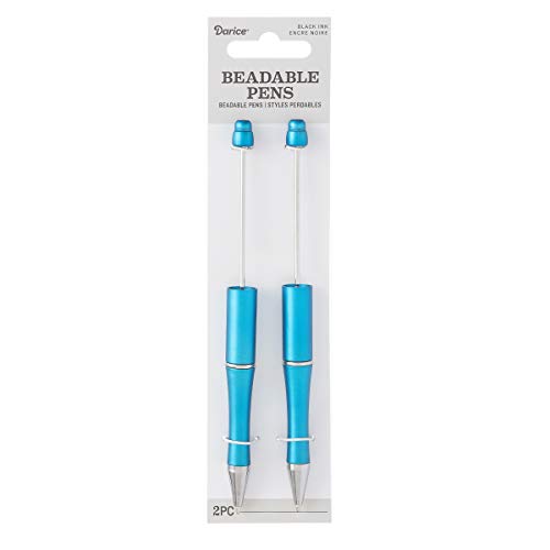 Darice 30075489 Blue Beadable Pen Shaft Black Ink, 2 Pack - Loisirs Créatifs en promo à 9.49€
