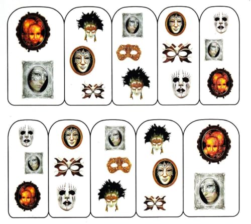 Medaillon-Aufkleber - Karneval von Venedig Beauty Nails... - Beauté & Parfums Amazon Allemagne à 0.94€