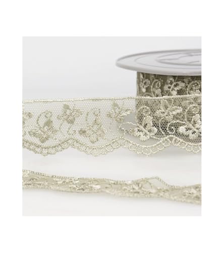 PST Stickerei, Tüll, Schmetterlinge, 14,6 m, Taupe, 35 mm - Maison & Cuisine Amazon Allemagne à 5.20€