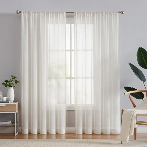 FMFUNCTEX Durchsichtige Leinen-Vorhänge für Schlafzimmer... - Maison & Cuisine Amazon Allemagne à 13.79€