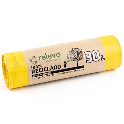 Relevo Bolsas de Basura Amarillas con Autocierre – 30L... - Auto & Motorcycle Amazon Spain à 2.59€