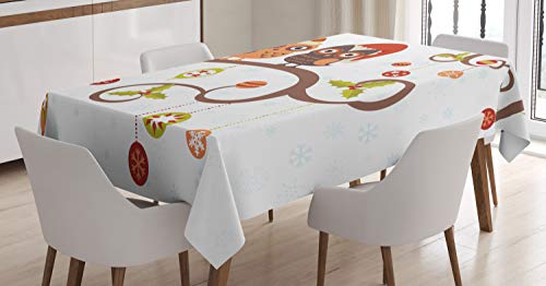 ABAKUHAUS Navidad Mantel, Noel búhos Folklórico, Resistente... - Maison & Cuisine Amazon Espagne à 8.95€