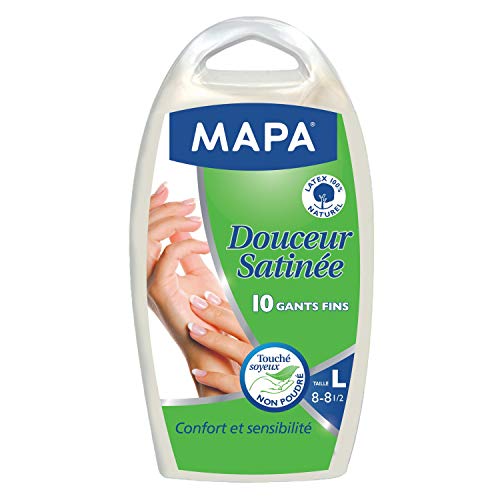 MAPA Peaux sensibles Gants fins satinés en latex taille L... - Santé & Bien-être Amazon France à 4.99€