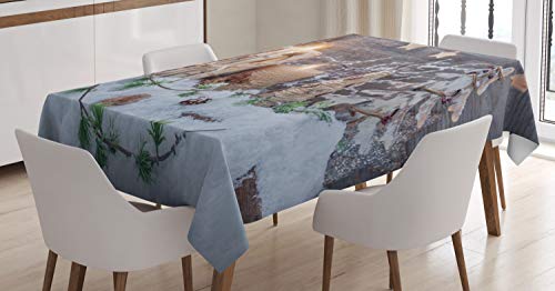 ABAKUHAUS Navidad Mantel, Velas con linternas, Resistente... - Maison & Cuisine Amazon Espagne à 8.95€