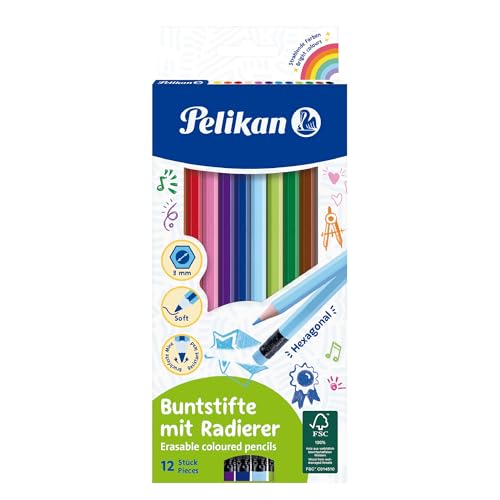 Pelikan Matite Colorate Cancellabili con Gommino sul Fusto... - Jouets & Jeux en promo à 5.50€