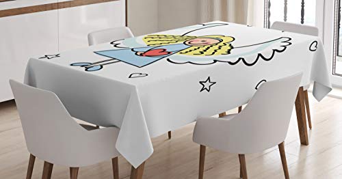 ABAKUHAUS Navidad Mantel, Poco corazón Rojo de, Resistente... - Maison & Cuisine Amazon Espagne à 8.95€