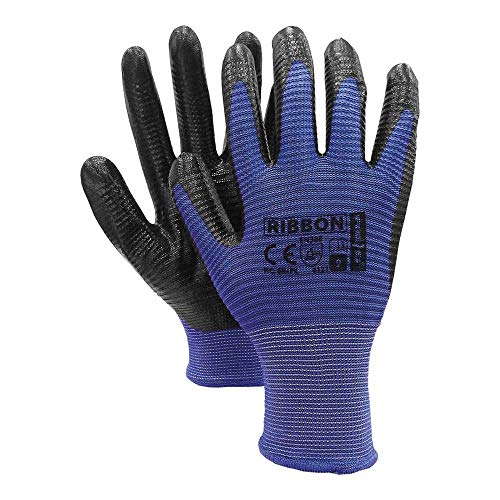 Ris Ribbon_Nb9 Lot de 12 gants de protection Bleu/noir... en promo à 2,99€ (-52%) sur Amazon FR