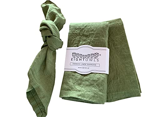 Eight Owls Linen Napkins –100% French Flax – Stonewashed... - Garden & Outdoor Amazon UK à 22.67€
