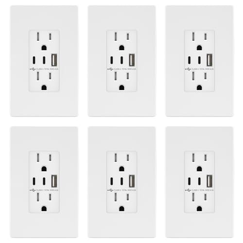 TOPGREENER 4.2A 3-Port Type C USB Outlet, 15 Amp Receptacle... - Maison & Cuisine Amazon Royaume-Uni à 28.35€