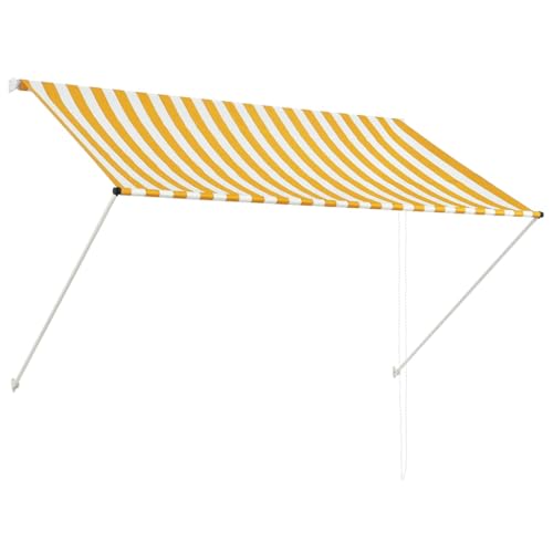 vidaXL Auvent Rétractable 200x150 cm Jaune et Blanc Store... en promo à 51,99€ (-82%) sur Amazon FR