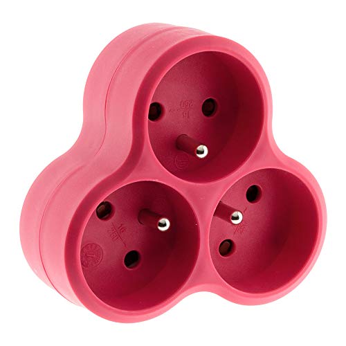 Zenitech - Multiprise Triplite Triangulaire 16A - Rouge - Maison & Cuisine Amazon France à 2.50€