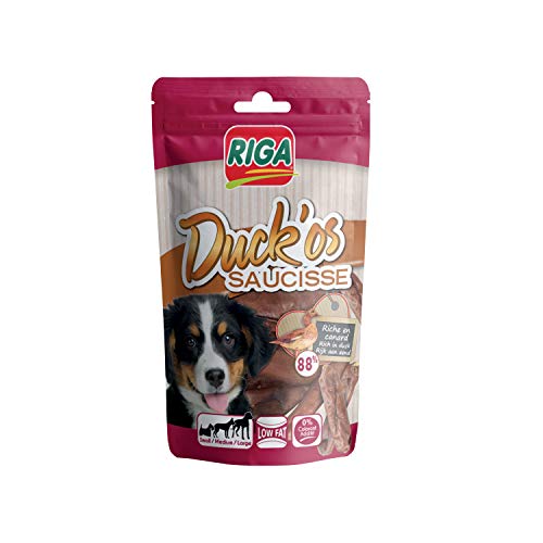 Riga Duck'Os Sausage Hundeleckerli mit Ente —... - Pet Supplies Amazon Germany à 2.38€