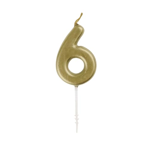 Mini Metallic Gold Number 6 Pick Birthday Candle (3cm x... - High-Tech & Électronique Amazon Royaume-Uni à 5.54€