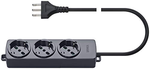 Vimar 01290.CC Multiprise 3 universelle + câble noir en promo à 21,60€ (-43%) sur Amazon FR
