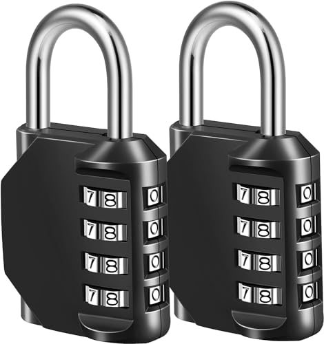 Fayleeko Lot de 2 cadenas à combinaison à 4 chiffres pour... - Sports & Fitness en promo à 8.56€