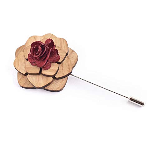 Handmade Lapel Flower Pin Vintage Wooden Boutonniere Brooch... - Jardin & Extérieur Amazon France à 10.99€