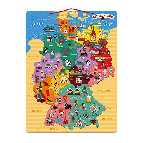 Janod - J05477 - Puzle de Madera Mapa Magnético de Alemania... - Jouets & Jeux Amazon Espagne à 9.40€