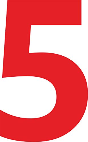 INDIGOS UG - Adesivo - Lettera - 5 - Rosso - Resistente... - Auto & Moto Amazon Italie à 0.98€