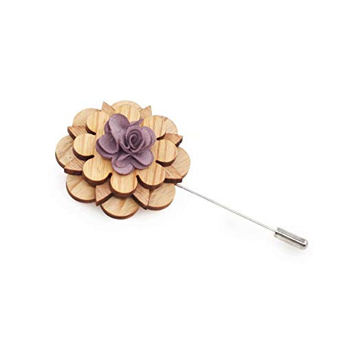 Handmade Lapel Flower Pin Vintage Wooden Boutonniere Brooch... - Jardin & Extérieur Amazon France à 10.99€