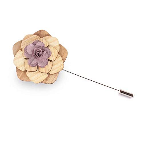 Handmade Lapel Flower Pin Vintage Wooden Boutonniere Brooch... - Jardin & Extérieur Amazon France à 10.99€