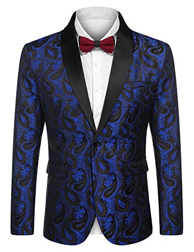 Coofandy Giacca da Smoking Floreale da Uomo con Risvolto a... - Amazon Italie à 15.07€