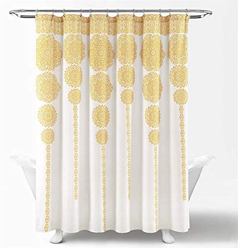 Lush Decor Stripe Medallion Shower Curtain-Fabric Mandala... - Maison & Cuisine Amazon Royaume-Uni à 10.39€