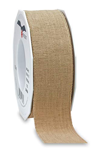 Präsent Leinen Ruban Aspect Jute Naturel 40 mm-15, grès - Loisirs Créatifs Amazon France à 10.26€