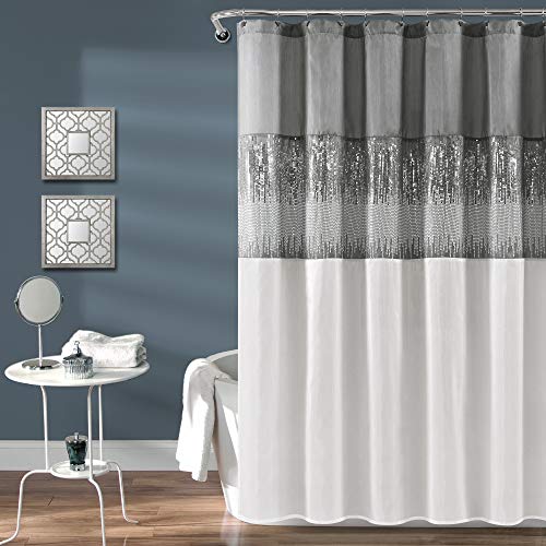 Lush Decor Night Sky Shower Curtain, Polyester, Gray &... - Maison & Cuisine en promo à 15.69€