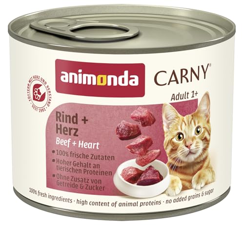 Animonda Carny Adult - Boeuf avec Coeur - 6 x 200 g - Auto & Moto Amazon France à 4.36€