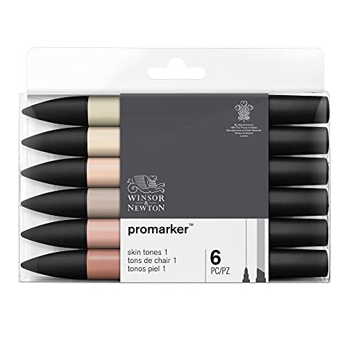 Winsor & Newton, Promarker, Skin Tones I, Set of 6, Alcohol... - Sports & Fitness en promo à 9.90€