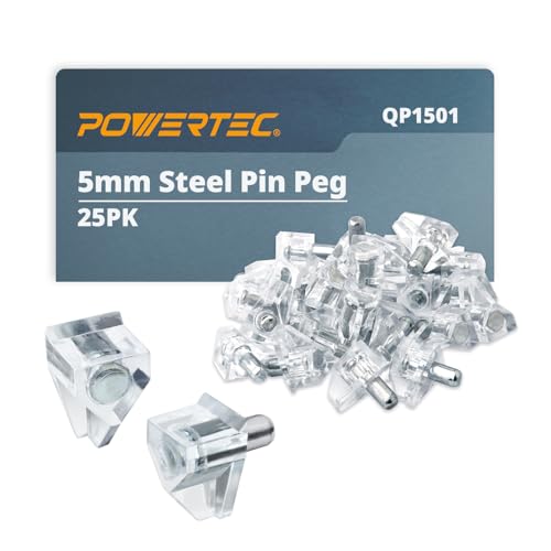 Powertec QP1501 Regalstifte, transparent, 5 mm 25 Stück... - Maison & Cuisine Amazon Allemagne à 8.80€