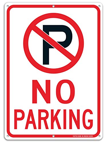No Parking Sign with Symbol Sign, 14 x 10 Inches Reflective... - Maison & Cuisine en promo à 4.14€