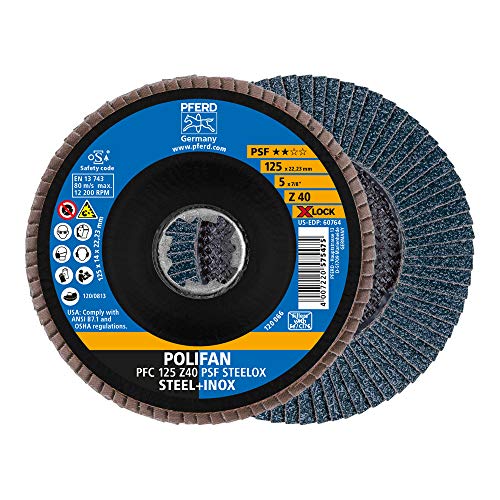 PFERD Lot de 10 disques à lamelles Polifan - 125 mm - Z40... - Bricolage & Outils Amazon France à 14.01€