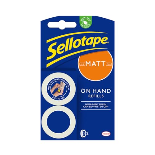 Sellotape On Hand Invisible Refills Matt Tape,Transparent,18... - Bricolage & Outils en promo à 1.80€