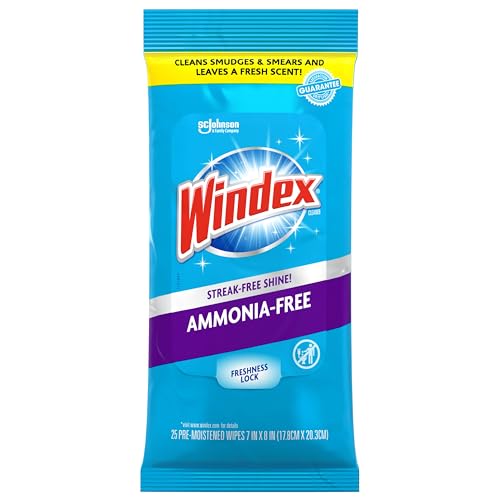 Windex Wipes Glass Cleaning Ammonia Free, Pre-Moistened... - Sports & Fitness Amazon Royaume-Uni à 12.90€