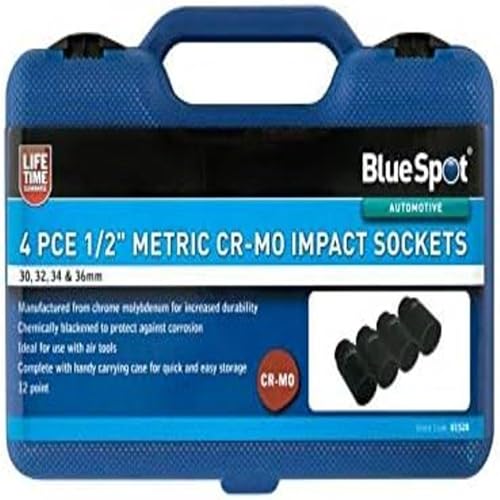 Bluespot 01528 4 Piece 1/2" Dr Metric Cr-Mo Metric Impact... - Home & Kitchen Amazon UK à 13.64€