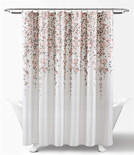 Lush Decor Tenda da doccia con fiori piangenti, rosa cipria... - Amazon Italie à 12.56€