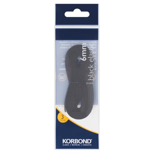 Korbond Élastique noir 6 mm x 3 m – 110374 - Loisirs Créatifs Amazon France à 13.73€