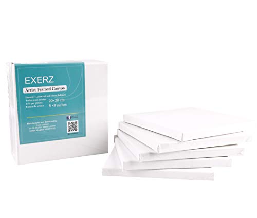 EXERZ Keilrahmen Leinwand 20x20cm, 5er Set –... - Maison & Cuisine Amazon Allemagne à 10.97€