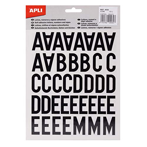 APLI 4430 - Adesivi con lettere, numeri, segni 30 mm - Bon plan à 10.64€