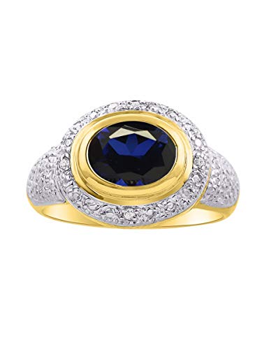 RYLOS - Anillo de plata de ley con gema ovalada y diamantes... - Bijoux & Montres Amazon Espagne à 75.27€