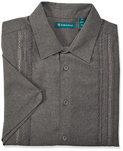 Cubavera - Camicia da Uomo con Pannello Ricamato - Grigio... - Maison & Cuisine en promo à 20.76€