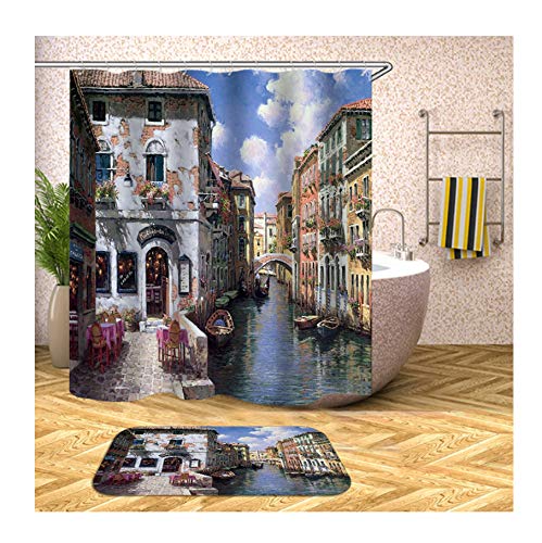 KnSam Bathroom Set 2 Pieces Polyester Waterproof... - Sports & Fitness en promo à 21.79€