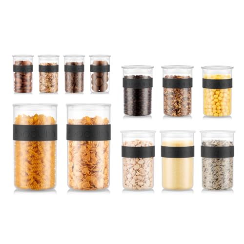 Bodum PRESSO Vorratsgläser, Kunststoff, Schwarz, 4 x 0.25... - Home & Kitchen Amazon Germany à 29.95€