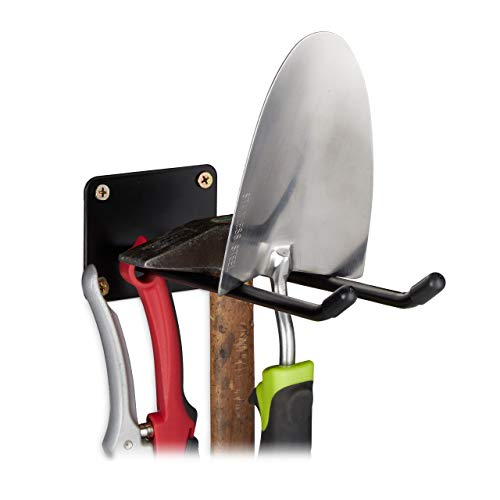 Relaxdays Wall-mounted Utility Hooks, Double Hook, Broom... - Maison & Cuisine en promo à 18.83€