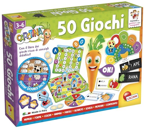 Liscianigiochi Carotte 50 Jeux pour Enfants, Multicolore... - Jouets & Jeux Amazon France à 11.83€