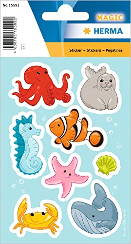 HERMA 15592 Magic Sticker Little Sea Animals - Pegatinas de... - Bon plan à 1.89€