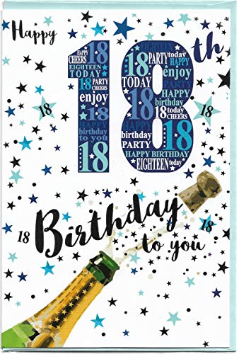 Happy Birthday Greeting Card for Him 18th Birthday 14 x 20... - Auto & Moto en promo à 2.25€