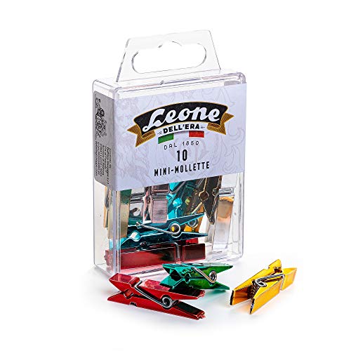 Leone Dell'Era - 10 mini pinzas de plástico con colores... - Jardin & Extérieur en promo à 5.89€
