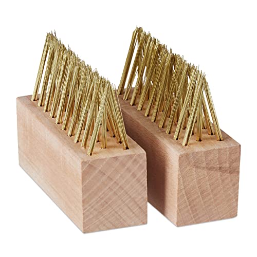 Relaxdays Brosse à joints, lot de 2, fils en acier, jardin... - Bébé & Puériculture Amazon France à 8.98€